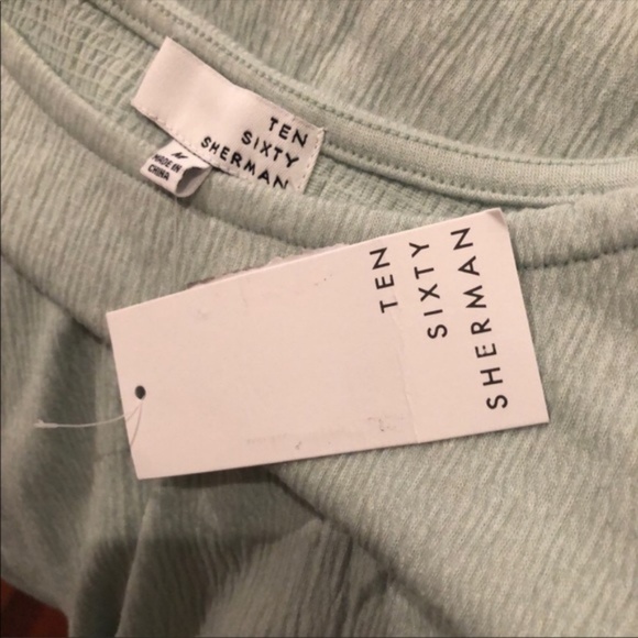 🌸Ten Sixty Sherman Ruffle Sleeve Textured Tee - Picture 5 of 6